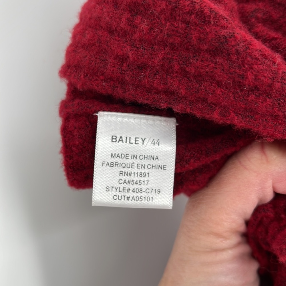 Bailey 44 Slope Ribbed Sweater‎ Red size L - Picture 5 of 7